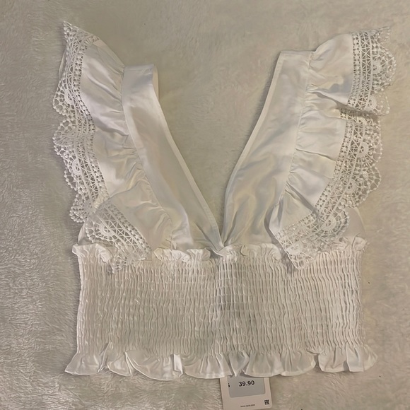 Zara RUFFLED BLOUSE - Picture 2 of 5